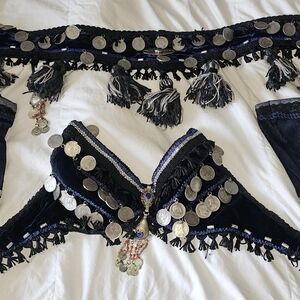Black Coin Belly Dance Costume